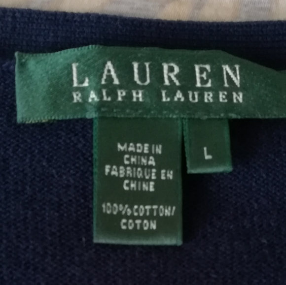NWOT Lauren Ralph Lauren V-neck blouse, size L - Picture 9 of 11